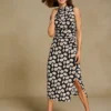 Cowl-Neck Midi Dress - Deco Flower - Image 2